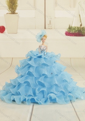 2015 Pretty Appliques and Ruffles Sweet Sixteen Dresses in Multi Color