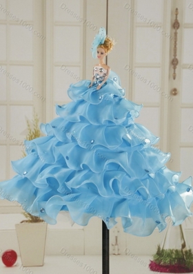 2015 Unique and Detachable Sweetheart Baby Blue Quinceanera Dress with Beading