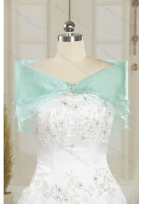 Beautiful 2015 Apple Green Strapless Quinceanera Dresses with Beading