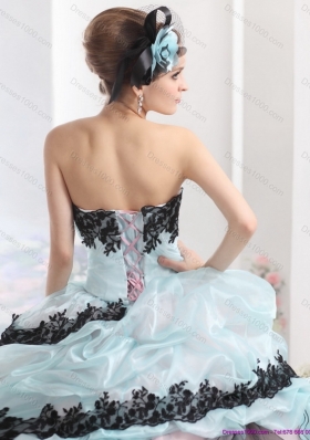 Ruffles Multi Color 2015 Quinceanera Dresses with Hand Made Flowers