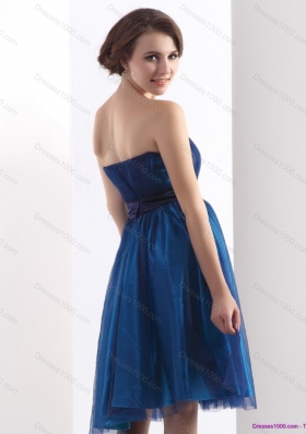 2015 Luxurious Sweetheart Mini Length Prom Dress with Belt and Beading