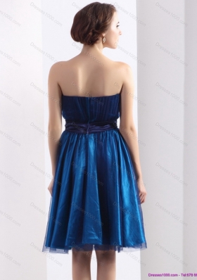 2015 Luxurious Sweetheart Mini Length Prom Dress with Belt and Beading