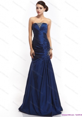 2015 The Super Hot Strapless Mermaid Prom Dress with Beading