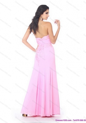 Cute Beading Sweetheart Ruching Prom Dresses in Baby Pink