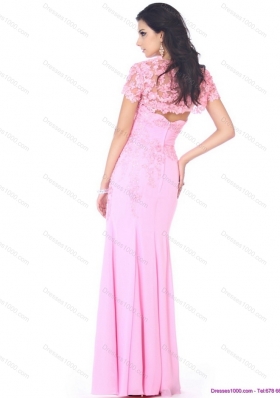 Cute Beading Sweetheart Ruching Prom Dresses in Baby Pink