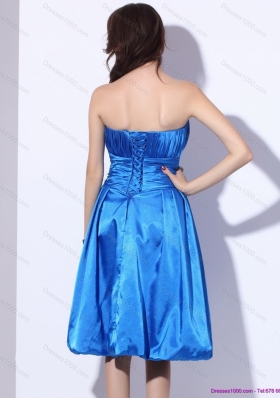 Popular Strapless 2015 Short Prom Dresses with Ruching