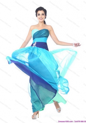 Sexy Multi Color Sweetheart Prom Dresses with Ruffles and Beading