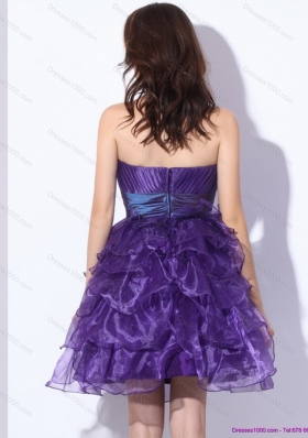 Sexy Sweetheart Short Prom Dresses with Ruffled Layers