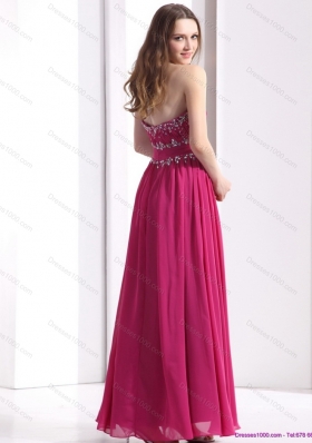 Sophisticated Strapless Floor Length 2015 Prom Dress with Beading