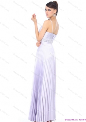 Elegant 2015 Empire V Neck Prom Dress with Pleats and Beading