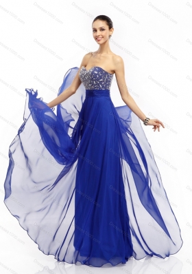 Elegant 2015 Sweetheart Prom Dress with Brush Train and Beading