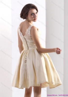 Elegant High Neck Prom Dresses with Ruching and Bowknot