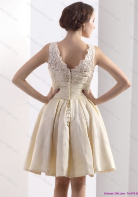 Elegant High Neck Prom Dresses with Ruching and Bowknot