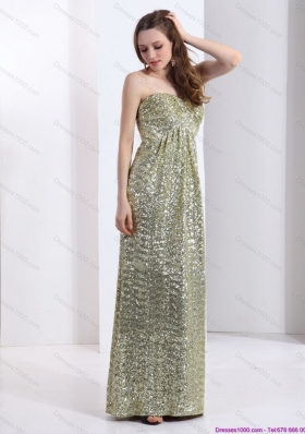 Sexy One Shoulder Floor Length Sequined Prom Dress for 2015