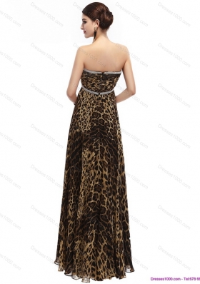 Sexy Sweetheart Leopard Floor Length Prom Dress for 2015