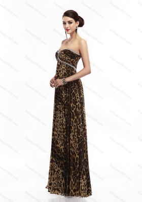 Sexy Sweetheart Leopard Floor Length Prom Dress for 2015