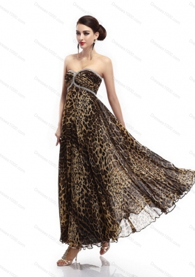 Sexy Sweetheart Leopard Floor Length Prom Dress for 2015