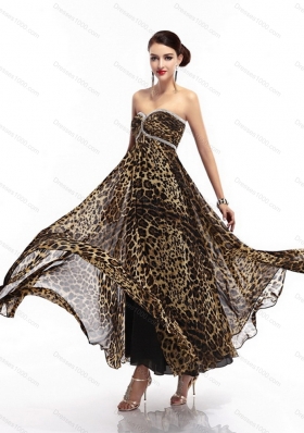 Sexy Sweetheart Leopard Floor Length Prom Dress for 2015