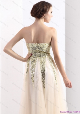 2015 Sweetheart Empire Prom Dress with Sequin