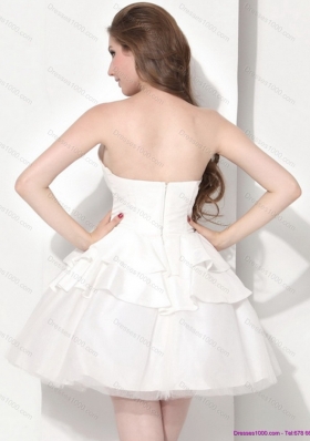 Short Wonderful Sweetheart Ball Gown Prom Dress in White