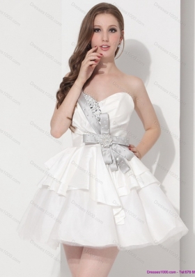 Short Wonderful Sweetheart Ball Gown Prom Dress in White