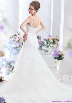 2015 New Style A Line Wedding Dress with Lace