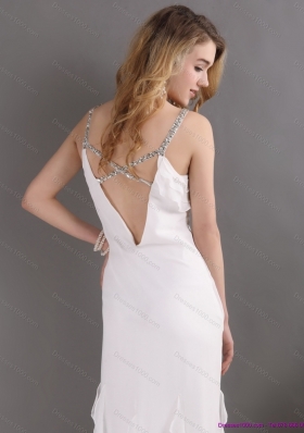 2015 New Style Empire Criss Cross Wedding Dress with Beading