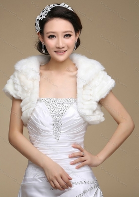 2015 New Style Strapless Wedding Dress with Brush Train