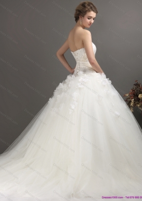 2015 Perfect Sweetheart Wedding Dress with Appliques