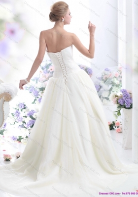 2015 Perfect Sweetheart Wedding Dress with Beading