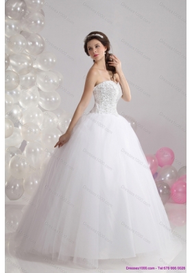 2015 Perfect Sweetheart Wedding Dress with Beading