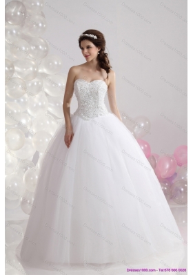 2015 Perfect Sweetheart Wedding Dress with Beading