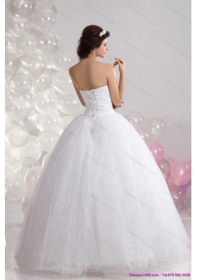 2015 Perfect Sweetheart Wedding Dress with Beading