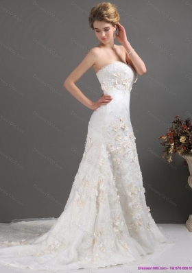2015 Classical Sweetheart Mermaid Wedding Dress with Beading and Appliques