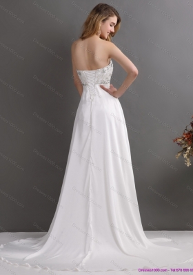 New Style Sweetheart Wedding Dress with Beading for 2015