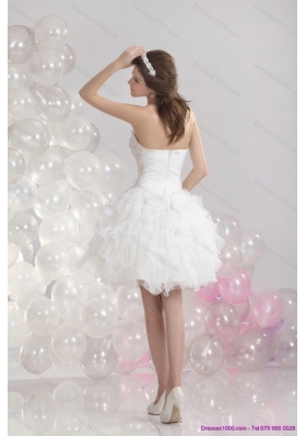 New Style White Sweetheart Wedding Gowns with Ruffles and Sequins