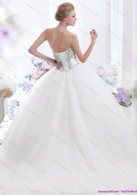 Perfect 2015 Beading and Appliques Wedding Dresses