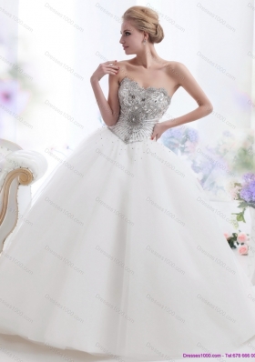 Perfect 2015 Beading and Appliques Wedding Dresses