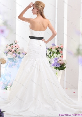 Perfect Sweetheart 2015 Wedding Dress with Ruching and Sash