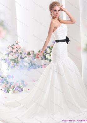 Perfect Sweetheart 2015 Wedding Dress with Ruching and Sash