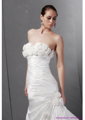 2015 Top Selling Sweetheart Wedding Dress with Court Train