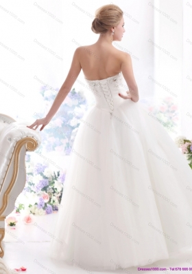 2015 Top Selling Sweetheart Wedding Dress with Paillette