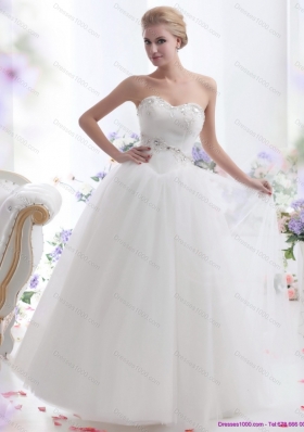 2015 Top Selling Sweetheart Wedding Dress with Paillette