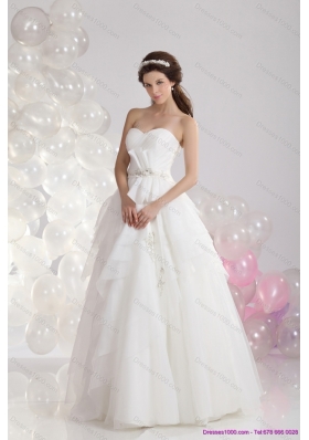 2015 Top Selling Sweetheart Wedding Dress with Paillette and Ruching