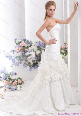 2015 Top Selling Sweetheart Wedding Dress with Ruching