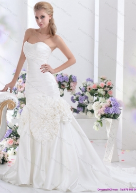 2015 Top Selling Sweetheart Wedding Dress with Ruching