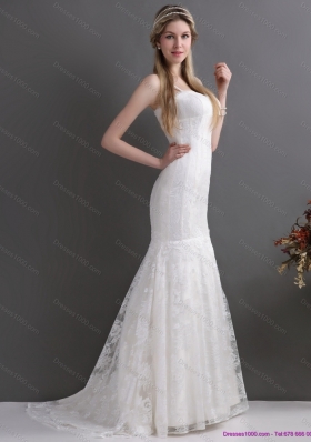 Brand New 2015 Spaghetti Straps Wedding Dresses with Lace