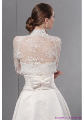 Ruching Strapless White Wedding Dresses with Brush Train for 2015