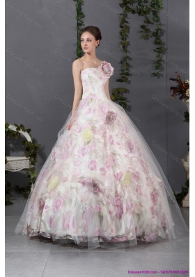 2015 Beautiful Multi Color Quinceanera Gowns with Hand Made Flowers