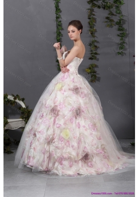 2015 Beautiful Multi Color Quinceanera Gowns with Hand Made Flowers